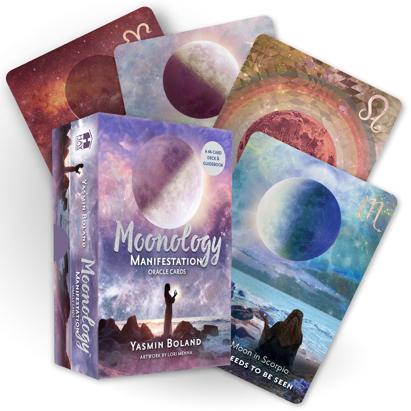 4 Moonology Manifestation Oracle Cards